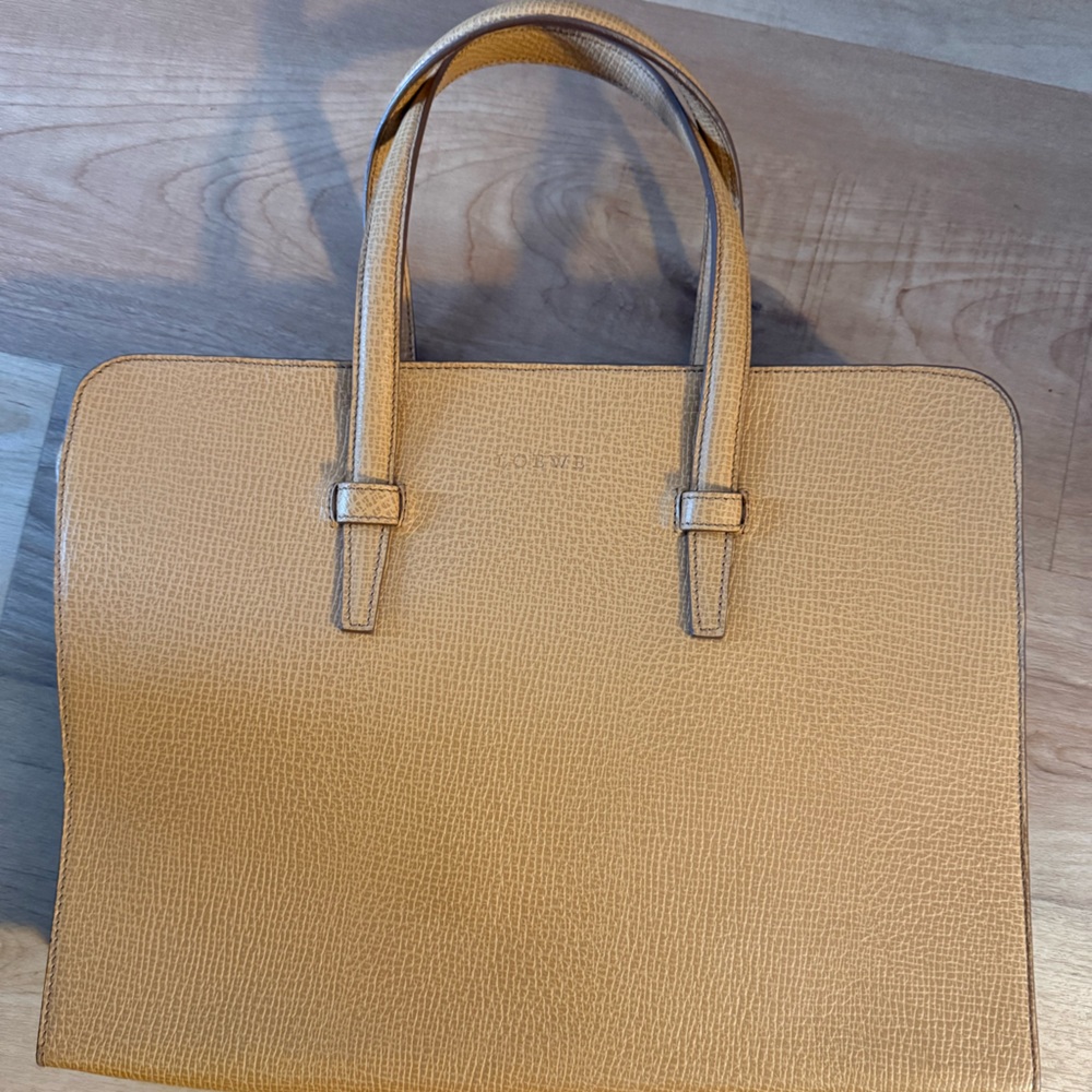2000s Loewe Tan Leather Tote Bag
